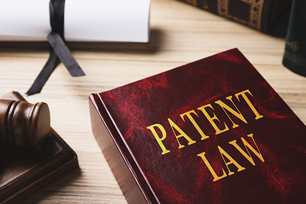 Patent Law Book and Gavel